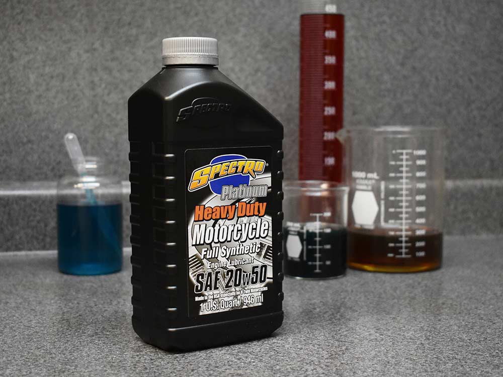 Spectro Oils Heavy Duty Platinum Full Synthetic Engine Oil. 20w50 1 Quart Bottle (946ml). Fits Big Twin 1984up