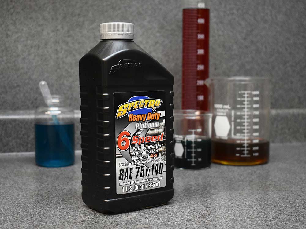 Spectro Oils Heavy Duty Platinum Full Synthetic 6 Speed Transmission Oil. 74w140 1 Quart Bottle (946ml). Fits Big Twin 2006up.