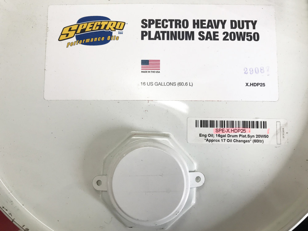 Eng Oil; 16gal Drum Plat.Syn 20W50
