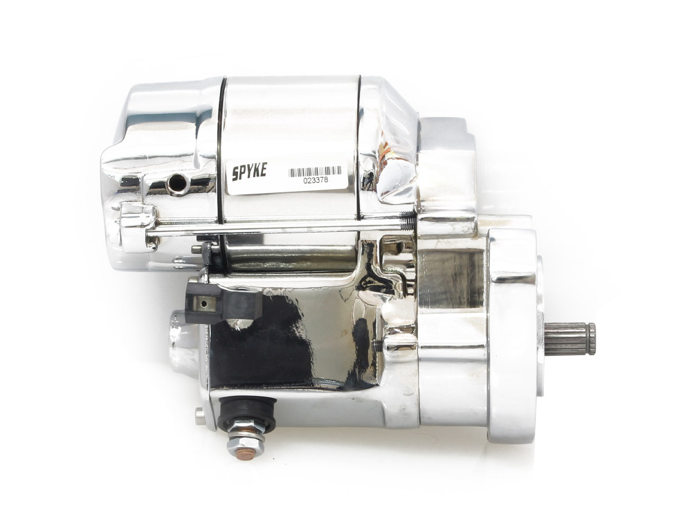 Spyke Motorcycle Products 1.4kw Starter Motor – Chrome. Fits Big Twin 1989-2006.