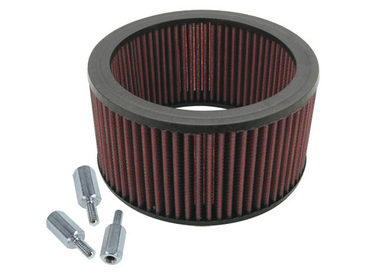 S&S 1in. Wider High Flow Air Filter Element. Fits S&S Teardrop Air Cleaner.