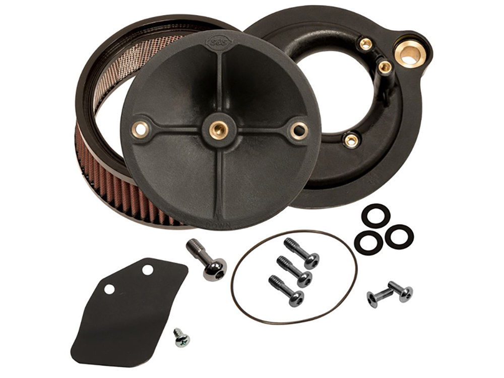 S&S Stealth Air Cleaner Kit with High Flow Element. Fits Touring 2017-2024 & Softail 2018-2024