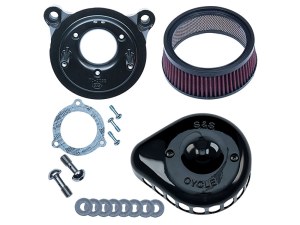 S&S Mini Teardrop Air Cleaner Kit – Black. Fits Touring 2008-2016, Softail 2016-2017, CVO Softail 2011-2017 & Dyna Low Rider S 2016-2017 with Throttle-by-Wire S&S Mini Teardrop Air Cleaner Kit – Black. Fits Touring 2008-2016, Softail 2016-2017, CVO Softail 2011-2017 & Dyna Low Rider S 2016-2017 with Throttle-by-Wire