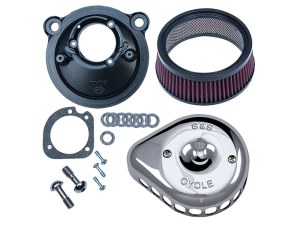 S&S Mini Teardrop Air Cleaner Kit – Chrome. Fits Sportster 2007-2021 with EFI. S&S Mini Teardrop Air Cleaner Kit – Chrome. Fits Sportster 2007-2021 with EFI.