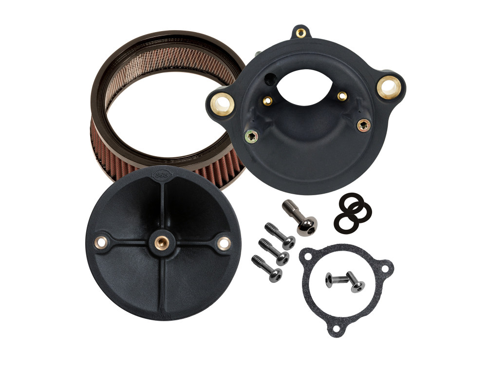 S&S Stealth Air Cleaner Kit with High Flow Element. Fits CVO Touring 2023up, Street Glide & Road Glide 2024up, Touring 2025up & Softail 2025up