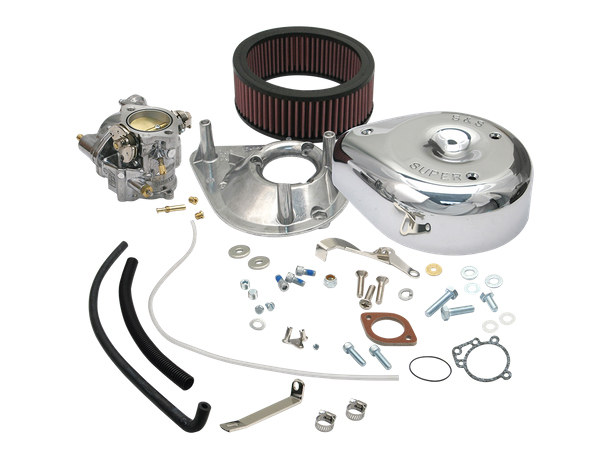 S&S Super E Partial Carburettor Kit. Fits Big Twin 1966-1982 with 5 Gallon Fuel Tanks.
