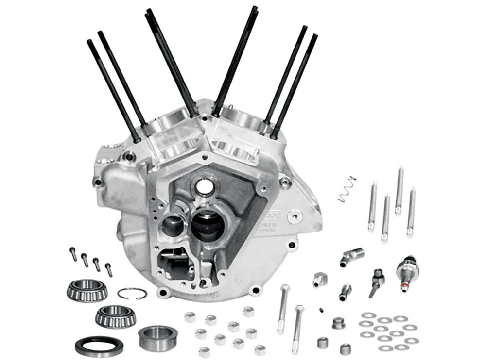 S&S Crankcase Assembly with 3-1/2in. Bore – Natural. Fits Big Twin 1984-1991