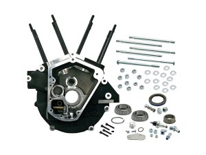 S&S Crankcase Assembly with 3-1/2in. Bore – Black. Fits Big Twin 1992-1999. S&S Crankcase Assembly with 3-1/2in. Bore – Black. Fits Big Twin 1992-1999.