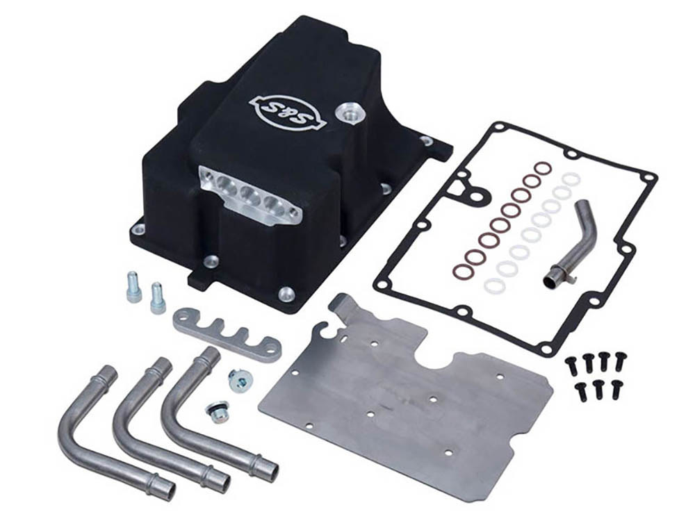 S&S Oil Supply Line Installation Kit – Black. Fits FXD 2006-2017 with S&S Engine.