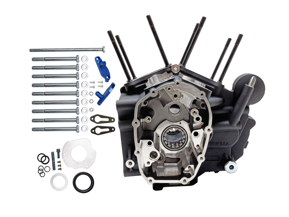 Crankcase Assy; FLH%2717up Blk