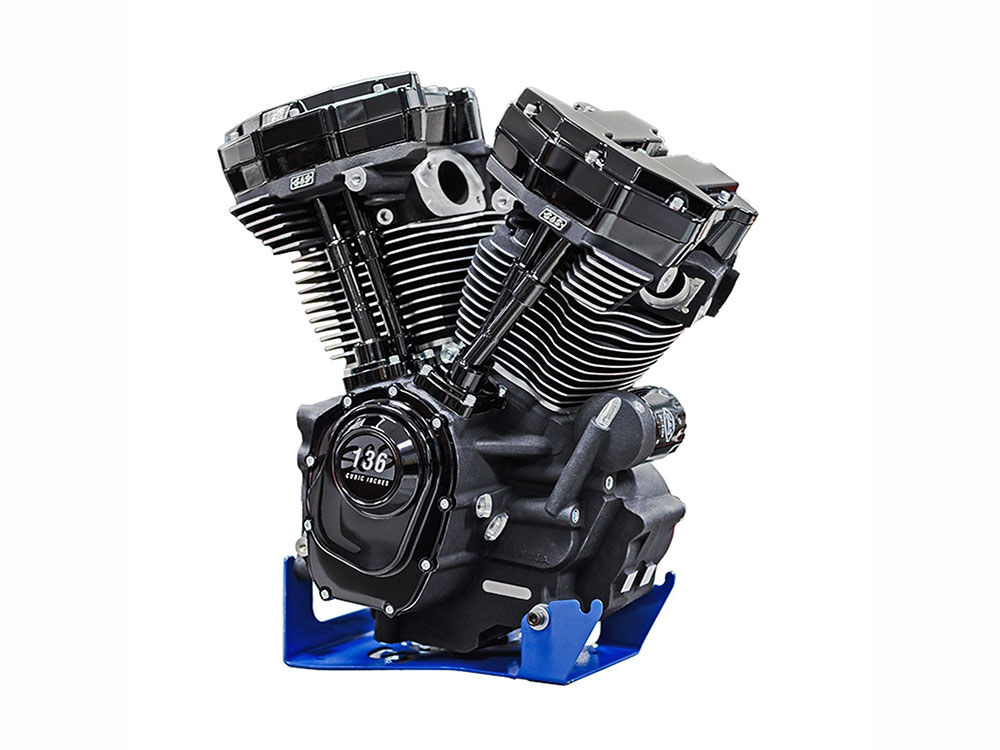 S&S 136ci Milwaukee Eight Engine – Black Edition. Fits Touring 2017-2023