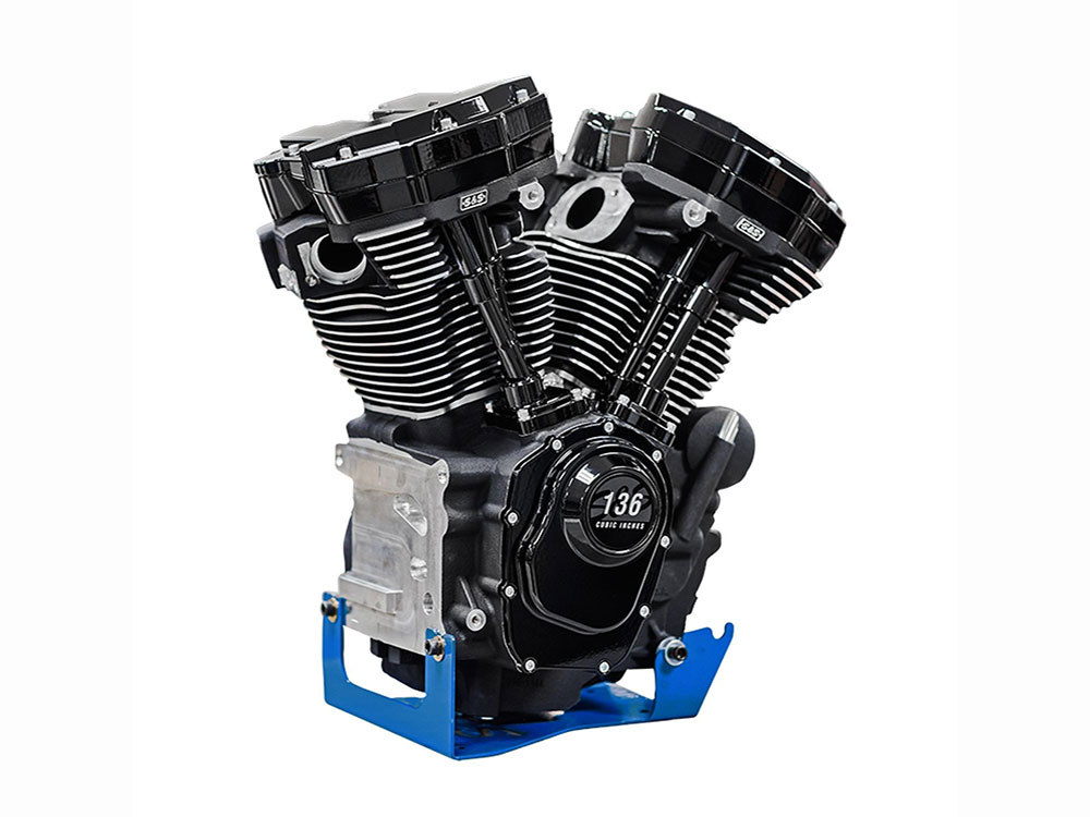 S&S 136ci Milwaukee Eight Engine – Black Edition. Fits Touring 2017-2023