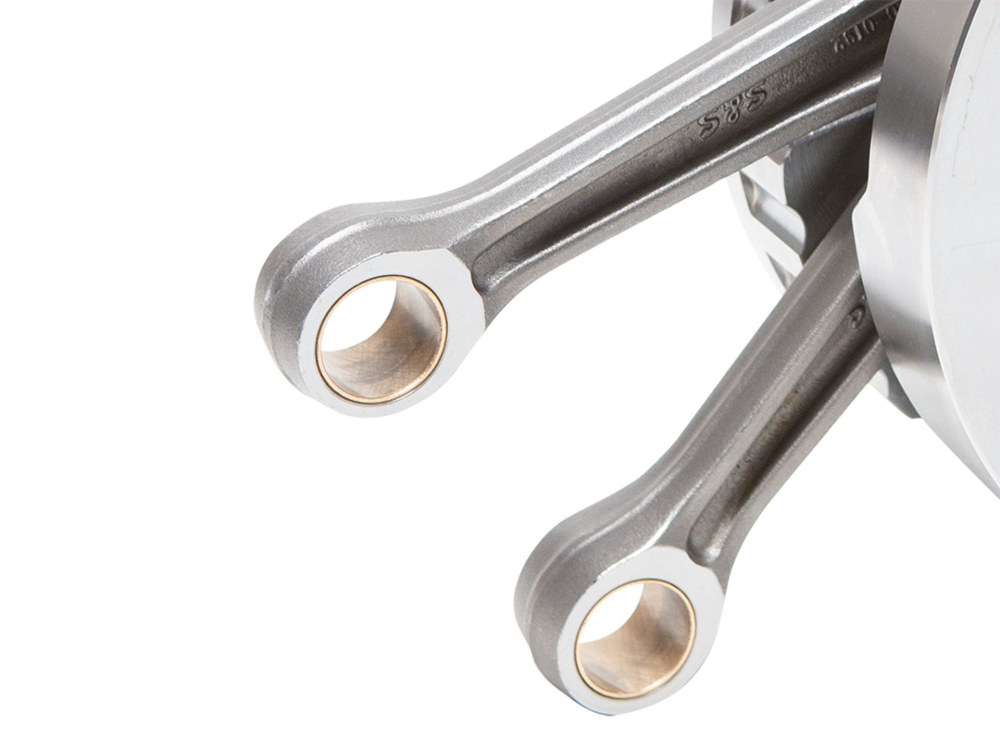 S&S 131/136ci, 4-5/8in. Stroker Flywheel Assembly. Fits 107/114/117ci Milwaukee-Eight 2017up when using S&S 4.250 Big Bore Cylinders.