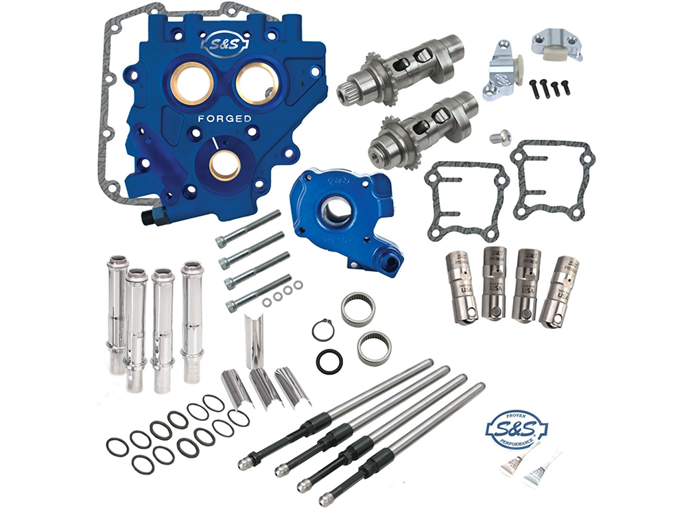 S&S Cam Chest Kit with 585CE Chain Drive Easy Start Cams. Fits Twin Cam 2007-2017