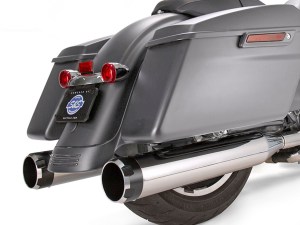 S&S 4-1/2in. Mk45 Slip-On Mufflers – Chrome with Black Thruster End Caps. Fits Touring 2017up. S&S 4-1/2in. Mk45 Slip-On Mufflers – Chrome with Black Thruster End Caps. Fits Touring 2017up.