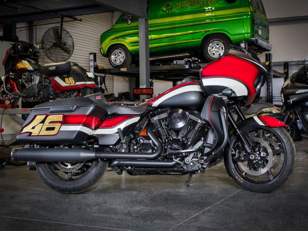 S&S 4-1/2in. Mk45 Slip-On Mufflers – Black with Black Thruster End Caps. Fits Touring 2017up.