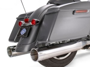 S&S 4-1/2in. Mk45 Slip-On Mufflers – Chrome with Chrome Tracer End Caps. Fits Touring 2017up. S&S 4-1/2in. Mk45 Slip-On Mufflers – Chrome with Chrome Tracer End Caps. Fits Touring 2017up.