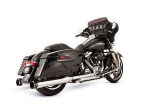 S&S El Dorado 2-into-2 Dual Exhaust – Chrome with Black Thruster End Caps. Fits Touring 2017up. S&S El Dorado 2-into-2 Dual Exhaust – Chrome with Black Thruster End Caps. Fits Touring 2017up.