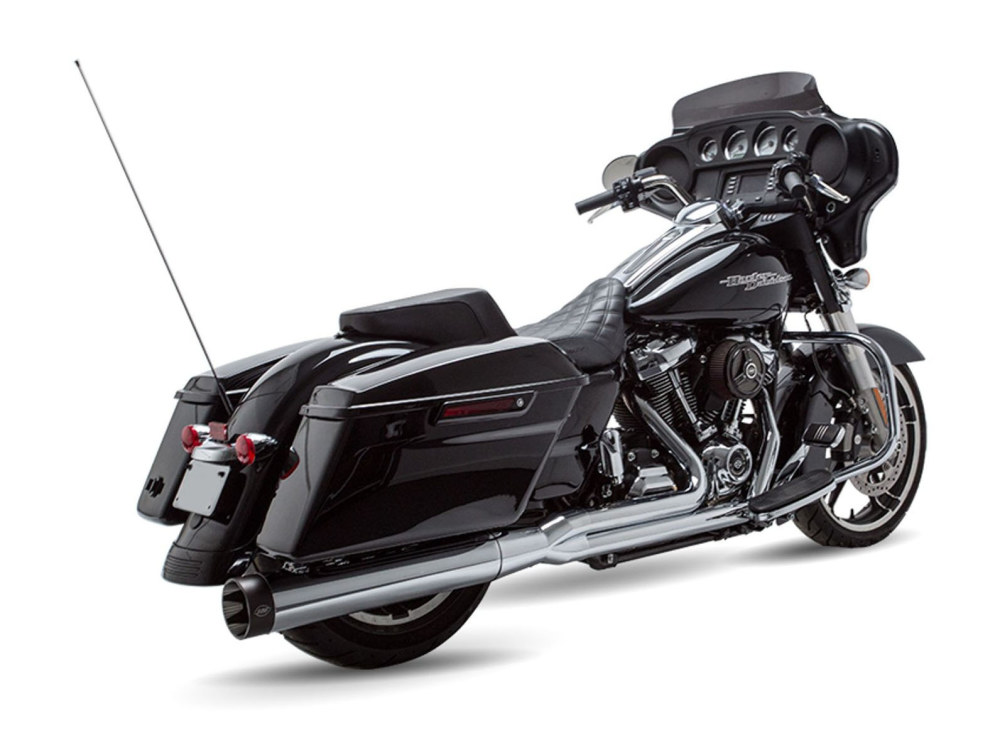 Exhaust; FLH%2717up 2:1 Chr w/Blk