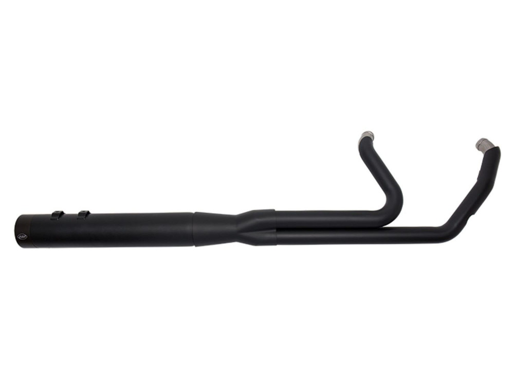 S&S 2-into-1 Sidewinder Exhaust – Black with Black End Cap. Fits Touring 2017up.