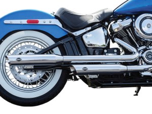 S&S 3-1/2in. Slash Cut Slip-On Mufflers – Chrome. Fits Heritage Classic 2018-2024 & Deluxe 2018-2020 S&S 3-1/2in. Slash Cut Slip-On Mufflers – Chrome. Fits Heritage Classic 2018-2024 & Deluxe 2018-2020