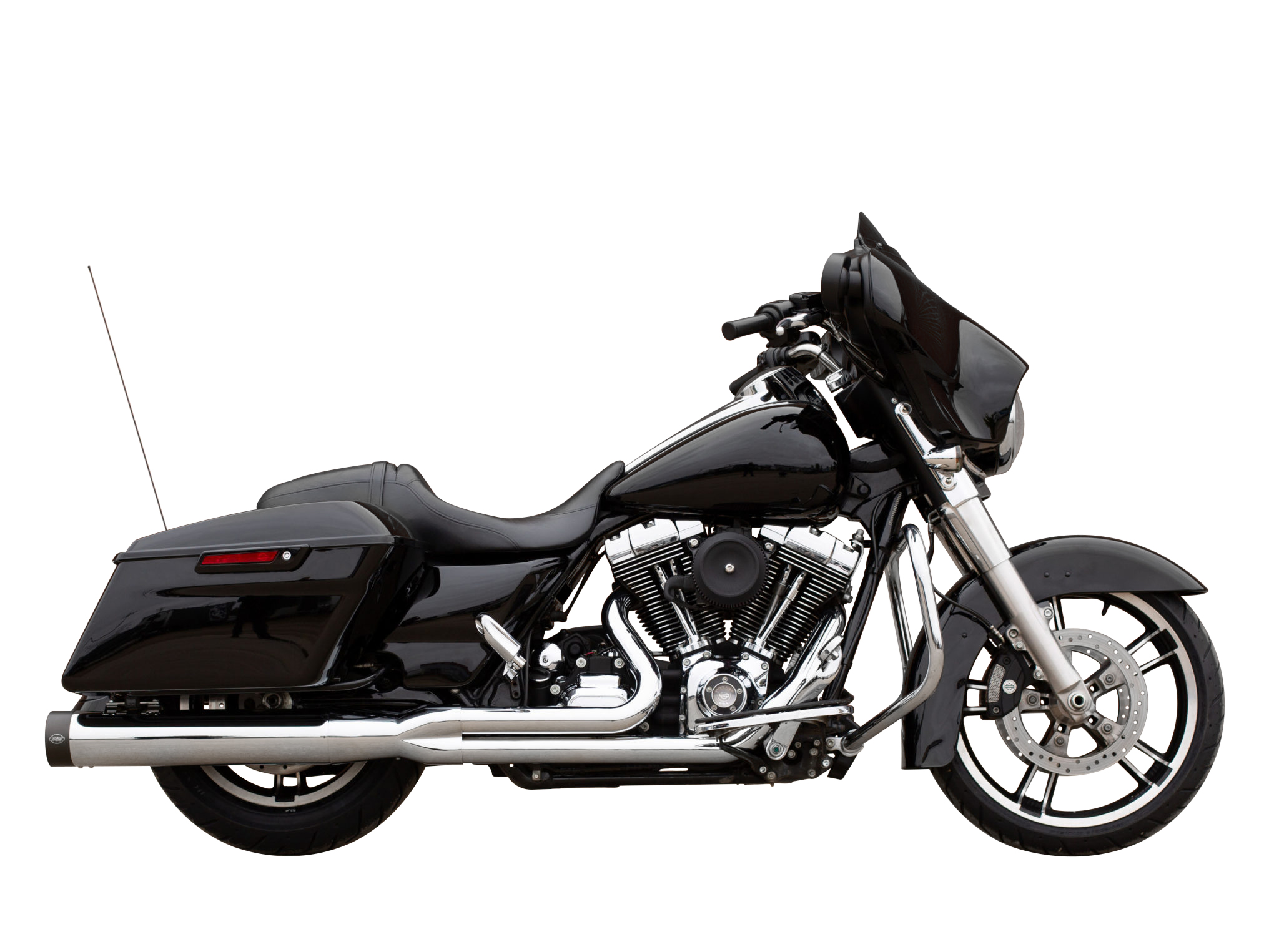 Exhaust; FLH%2795-16 2:1 Chr w/Blk