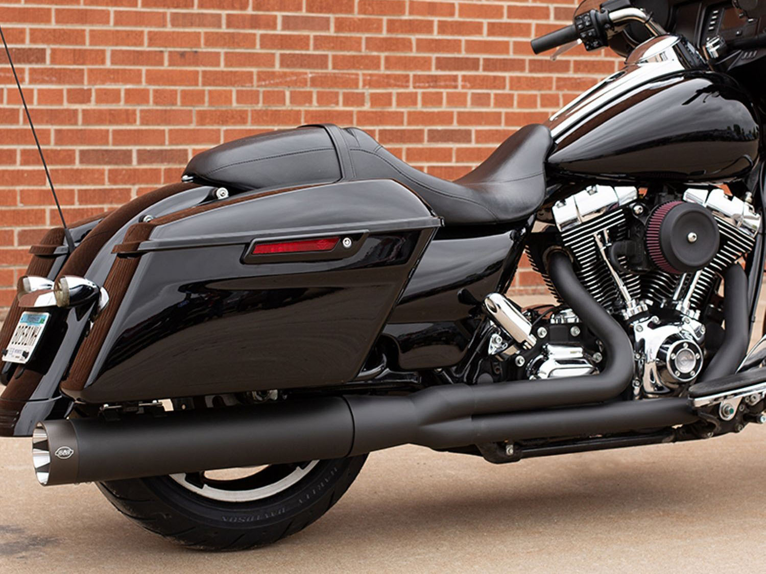 Exhaust; FLH%2795-16 2:1 Blk w/Blk