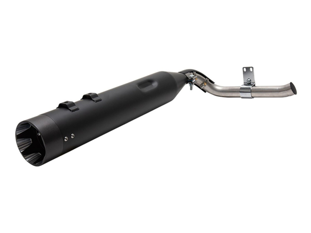 S&S Shadow Pipe for S&S Sidewinder 2-into-1 Exhaust – Black with Black End Cap. Fits Touring 2009up.