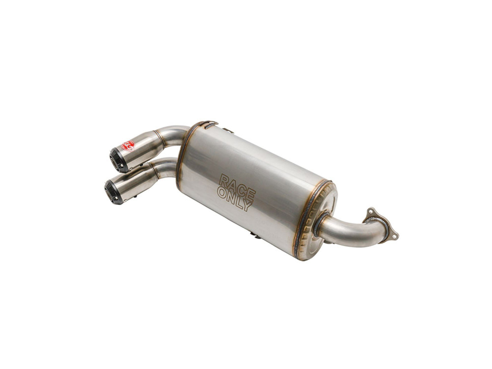 S&S Power Tune XTO UTV Exhaust – Stainless Steel with Race Muffler. Fits Polaris RZR Pro XP 2020up.