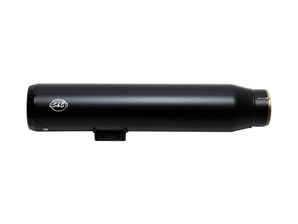 S&S 4.5in. Grand National Slip-On Muffler – Black with Black End Cap. Fits Nightster 975 2022up
