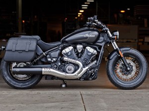 S&S Grand National Slip-On Muffler – Black with Black End Cap. Fits Indian Scout 2025up S&S Grand National Slip-On Muffler – Black with Black End Cap. Fits Indian Scout 2025up