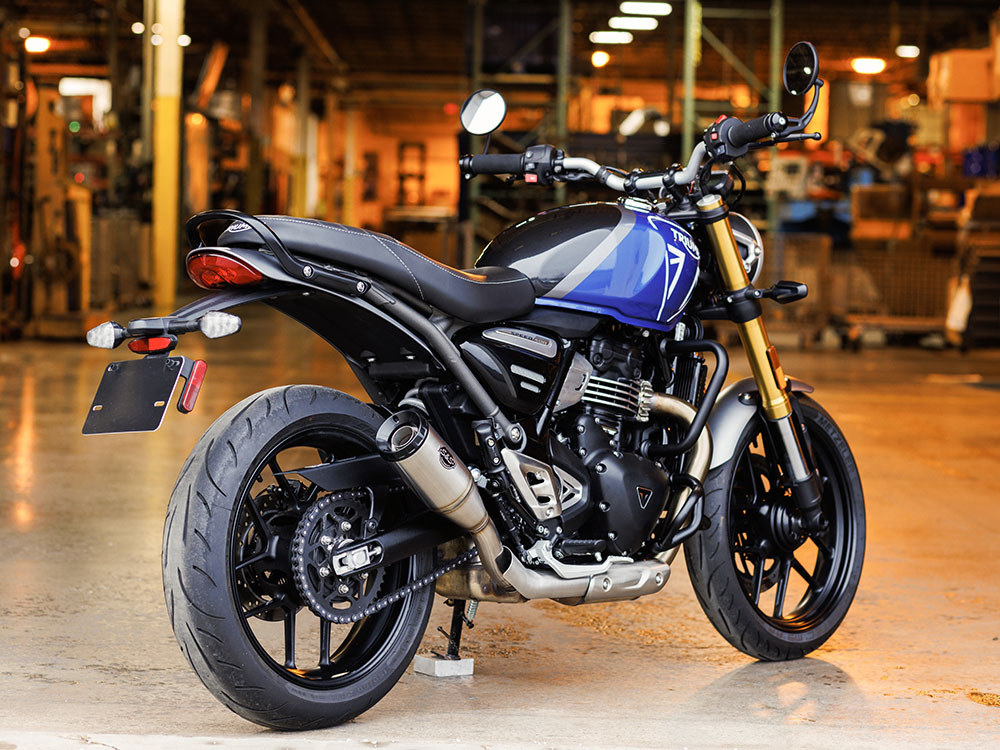Muffler; Triumph 400 S/Steel w/Blk