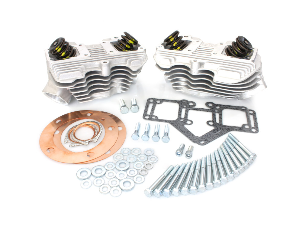 S&S Cylinder Head Kit- Natural. Fits Big Twin 1966-1984, Stock Bore.