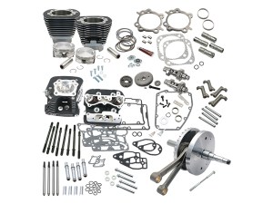 S&S 124ci Hot Set Up Kit with 91cc S&S Cylinder Heads – Black. Fits Twin Cam Softail 2007-2017. S&S 124ci Hot Set Up Kit with 91cc S&S Cylinder Heads – Black. Fits Twin Cam Softail 2007-2017.