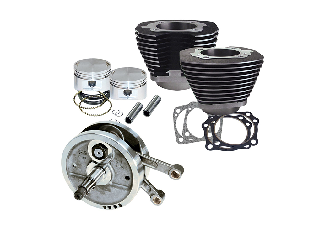 S&S 96in. Sidewinder Big Bore Stroker Kit – Black. Fits Big Twin 1984-1999