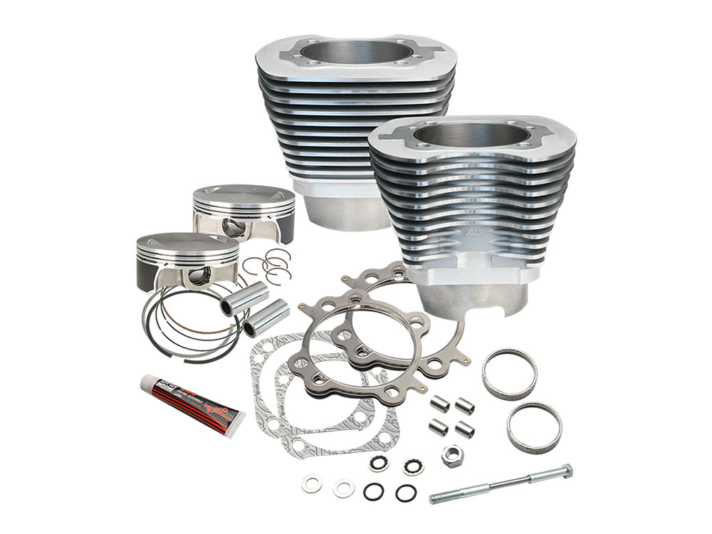 S&S 117ci Big Bore Kit – Silver. Fits Twin Cam 2007-2017