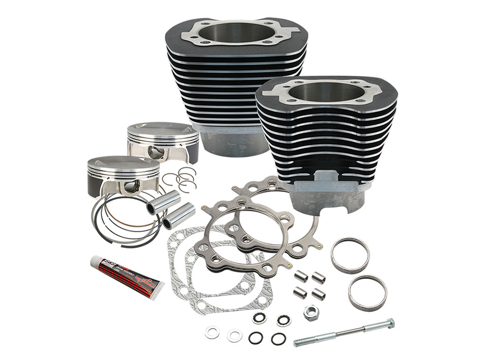 S&S 117ci Big Bore Kit – Black. Fits Twin Cam 2007-2017