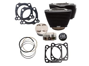 S&S 132ci Big Bore Kit with Non-Highlighted Fins – Black. Fits Milwaukee-Eight 2017up 114ci or 117ci Engine. S&S 132ci Big Bore Kit with Non-Highlighted Fins – Black. Fits Milwaukee-Eight 2017up 114ci or 117ci Engine.