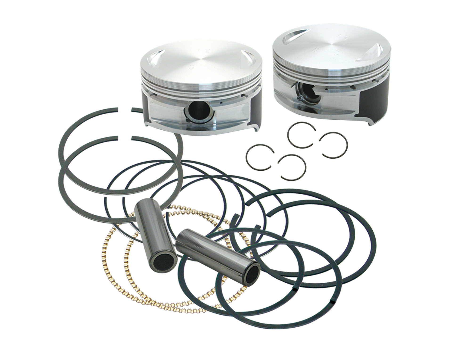 S&S Std 3-7/8in. Bore, Forged 106ci Stroker Pistons. Fits Twin Cam 1999-2006 with S&S 4-1/2in. Stroker Flywheel