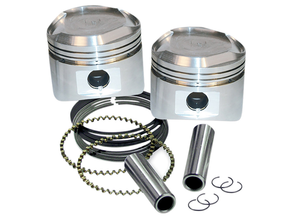 S&S Pistons; 3-1/2in.x4-1/4in. Stroke Std w/Super Stk Heads (Pair)
