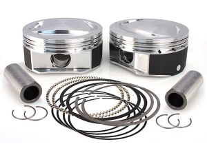 S&S Standard Bore, High Compression Pistons with 10.6:1 Compression Ratio. Fits CVO Twin Cam 2007-2017 with 110ci Engine & ‘S’ Models with 110ci Engines. S&S Standard Bore, High Compression Pistons with 10.6:1 Compression Ratio. Fits CVO Twin Cam 2007-2017 with 110ci Engine & ‘S’ Models with 110ci Engines.