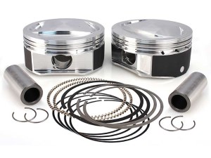 S&S +.010in. High Compression Pistons with 10.6:1 Compression Ratio. Fits CVO Twin Cam 2007-2017 with 110ci Engine & ‘S’ Models with 110ci Engines. S&S +.010in. High Compression Pistons with 10.6:1 Compression Ratio. Fits CVO Twin Cam 2007-2017 with 110ci Engine & ‘S’ Models with 110ci Engines.