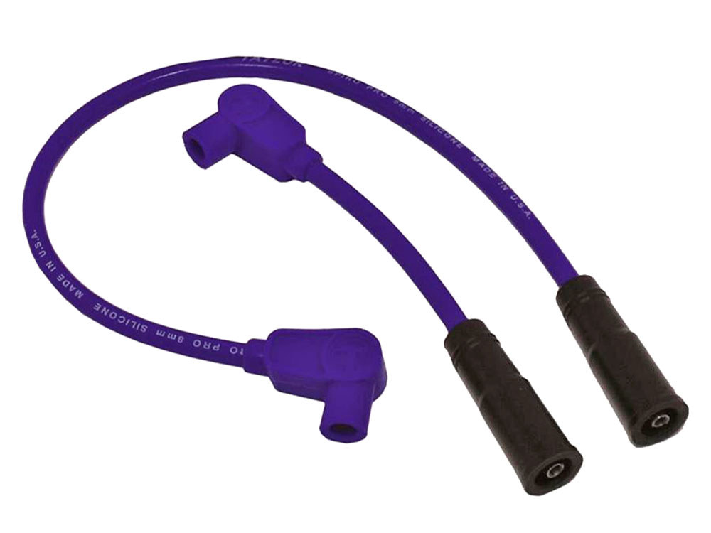 Taylor Cable Products 8mm Spark Plug Wire Set – Blue. Fits Softail 2000-2017 and Dyna 1999-2017.