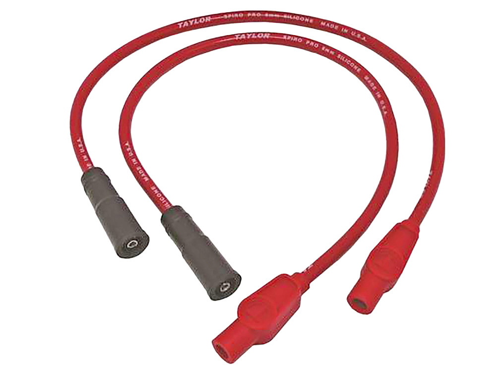 Taylor Cable Products 8mm Spark Plug Wire Set – Red. Fits Touring 1999-2008 with EFI and Sportster 2004-2006.