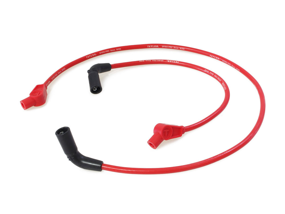 Taylor Cable Products 8mm Spark Plug Wire Set – Red. Fits Touring 2009-2016.
