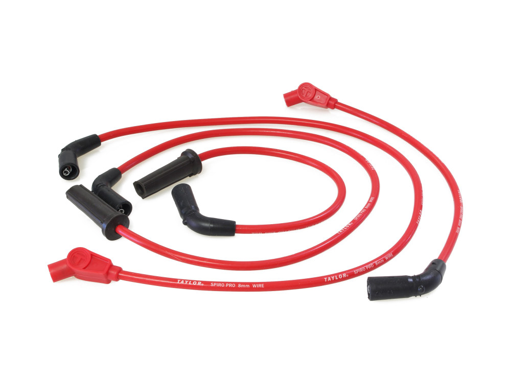 Taylor Cable Products 8mm Spark Plug Wire Set – Red. Fits Touring 2017up.