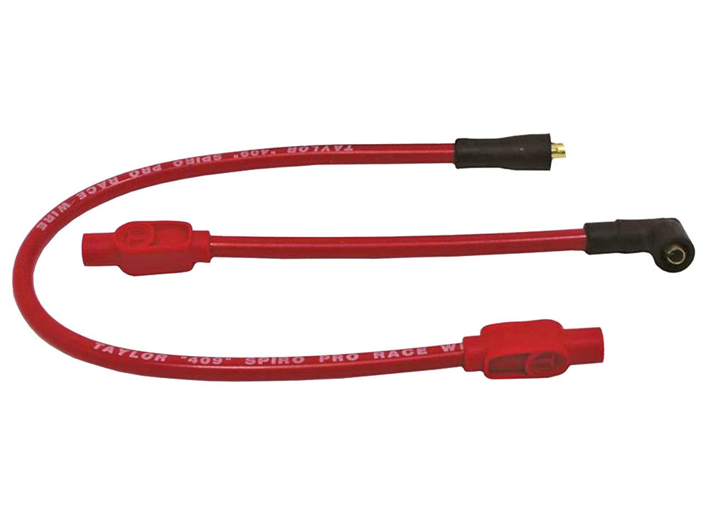 Taylor Cable Products 10.4mm Spark Plug Wire Set – Red. Fits Touring 1980-1998 and Sportster 1986-2003.