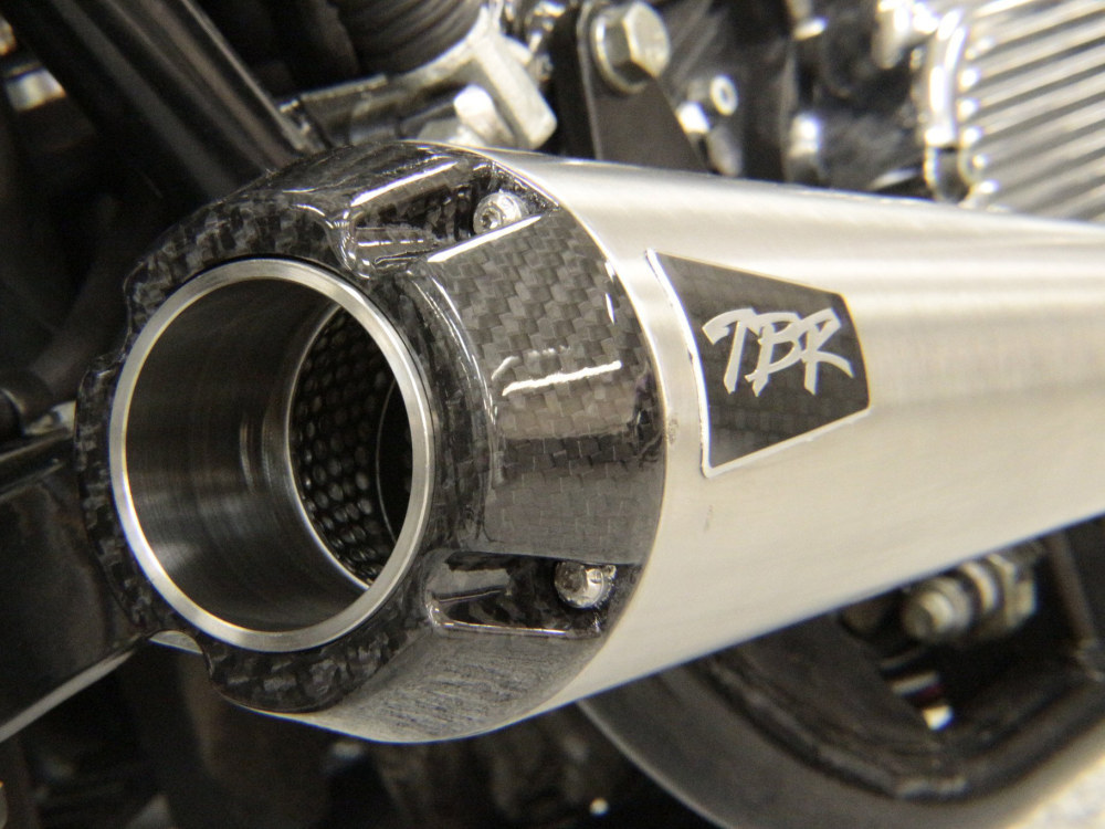 TWO BROTHERS RACING EXHAUST Comp-S 2-into-1 Exhaust – Stainless Steel with Carbon Fiber End Cap. Fits FXR 1987-1994.