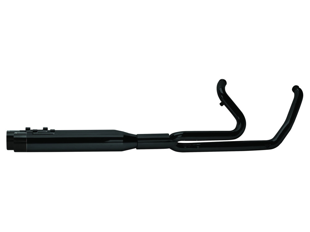 TWO BROTHERS RACING EXHAUST Full Length 2:1 Exhaust With Ghost Pipe – Black With Black Aluminium End Caps. Fits Touring 2017up.