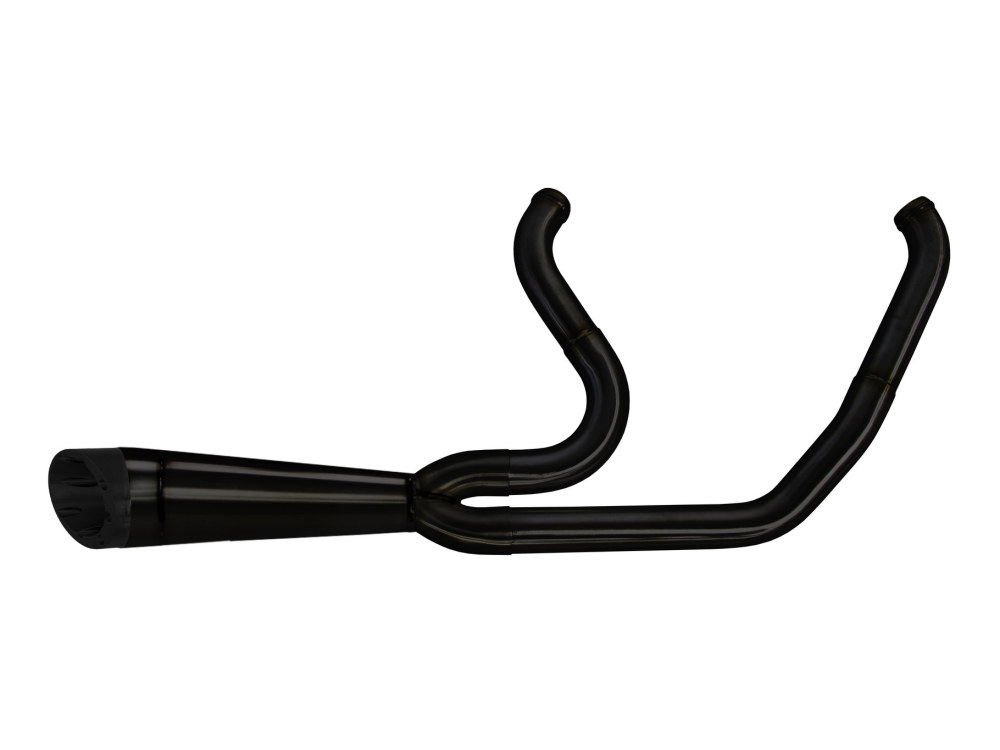 TWO BROTHERS RACING EXHAUST Shorty Turnout 2-into-1 Exhaust – Black. Fits Touring 2009-2016.